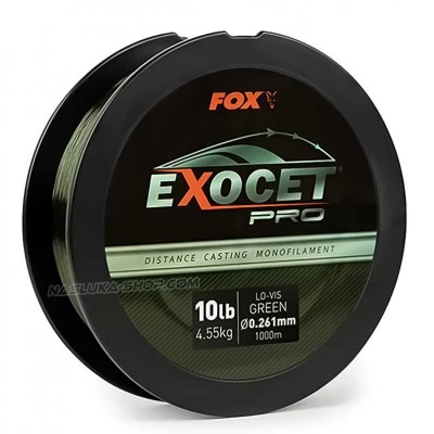 Монофилно шаранджийско влакно Fox Exocet Pro Distance Casting Mono - Lo-Vis Green - 1000м