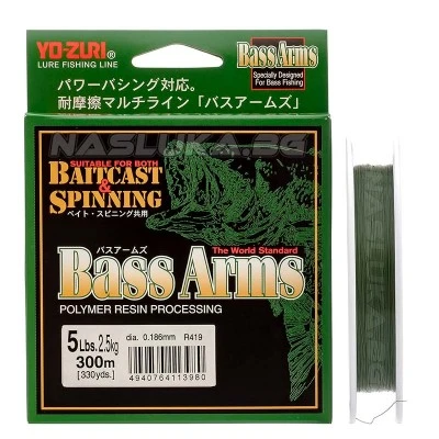 Монофилно влакно за спининг и кастинг Yo-Zuri Bass Arms - 300м