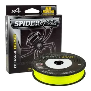 Плетено 4-нишково влакно Spiderwire Dura-4 Braid, Hi Vis Yellow, 150 м