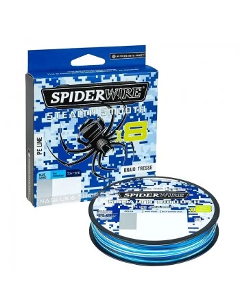 Плетено 8-нишково влакно Spiderwire Stealth Smooth 8x - Blue Camo - 300м