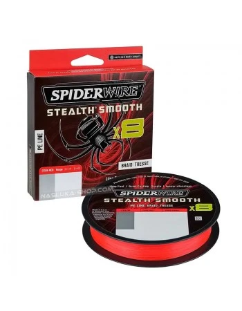Плетено 8-нишково влакно Spiderwire Stealth Smooth 8x - Code Red - 300м