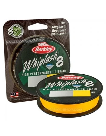 Плетено 8-нишково влакно Berkley Whiplash PE Braid - 300м - Yellow