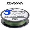 Плетено влакно Daiwa J-Braid X4 135м - Тъмнозелено