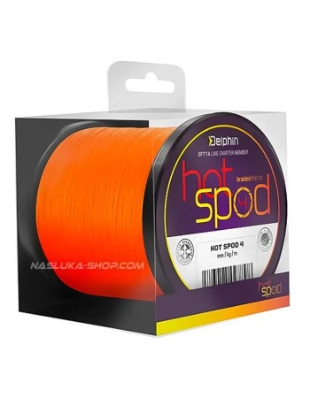 Плетено 4-нишково влакно Delphin Hot Spod - Orange - 300м