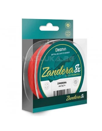 Плетено 8-нишково влакно Delphin Zandera 8X Red - 150м