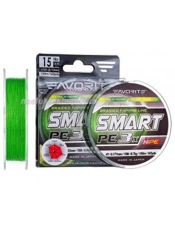 Плетено влакно Favorite Smart PE 3x 150м - Green
