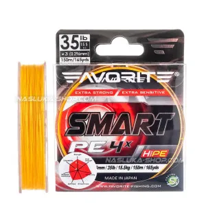 Плетено влакно Favorite Smart PE 4X 150 м, Fluo Orange Плетено влакно Favorite Smart PE 4X 150 м, Fluo Orange