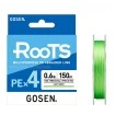 Плетено 4-нишково влакно Gosen Roots PE x4 - Light Green - 150м