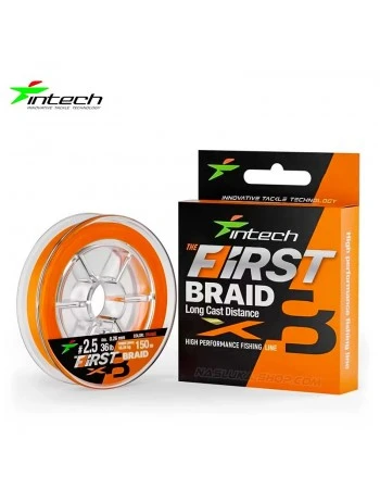 Плетено влакно Intech First Braid x8 - 150м - Orange