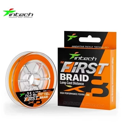 Плетено влакно Intech First Braid x8 - 150м - Orange