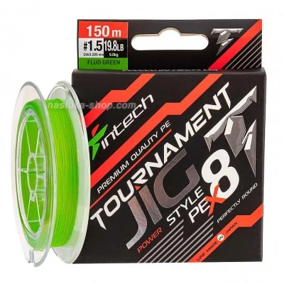 Плетено влакно Intech Tournament Jig Style x8 - Fluo Green