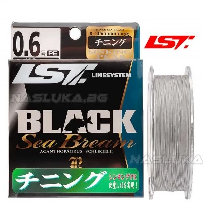 Потъващо плетено 8-нишково влакно Line System Black Sea Bream PE X8 - 91м