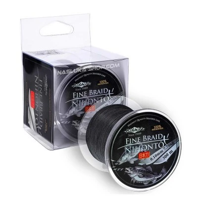 Плетено влакно Mikado Nihonto 4x Fine Braid - 300м - Black