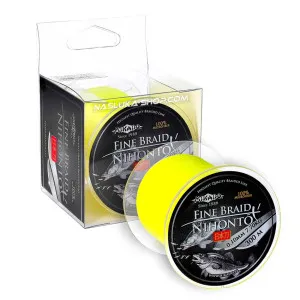 Плетено влакно Mikado Nihonto 4x Fine Braid, 300 м, Fluo Yellow Плетено влакно Mikado Nihonto 4x Fine Braid, 300 м, Fluo Yellow