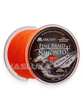 Плетено влакно Mikado Nihonto 4x Fine Braid - 300м - Orange