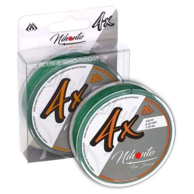 Плетено влакно Mikado Nihonto 4x Fine Braid - 150м - Green