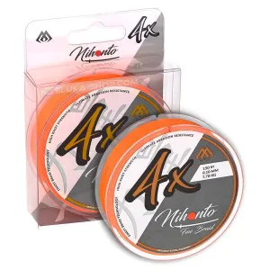 Плетено влакно Mikado Nihonto 4x Fine Braid, 150 м, Orange Плетено влакно Mikado Nihonto 4x Fine Braid, 150 м, Orange