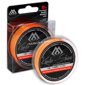 Плетено влакно Mikado Kendo Shine 8x, 150 м, Fluo Orange Плетено влакно Mikado Kendo Shine 8x, 150 м, Fluo Orange