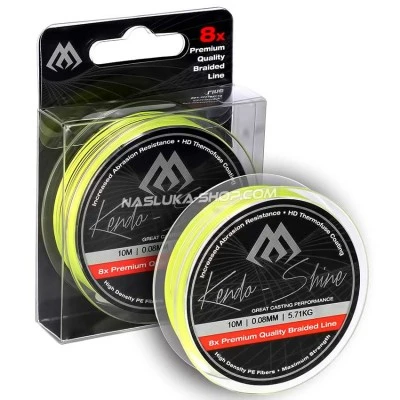 Плетено влакно Mikado Kendo Shine 8x - 150м - Fluo Yellow