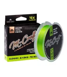 4-нишково плетено влакно Mikado M-Craft Braid, 150 м, Fluo