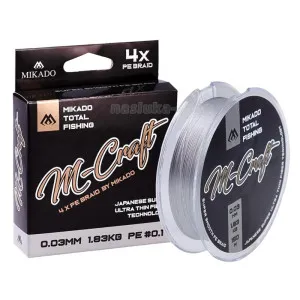 4-нишково плетено влакно Mikado M-Craft Braid, 150 м, Steel Gray 4-нишково плетено влакно Mikado M-Craft Braid, 150 м, Steel Gray