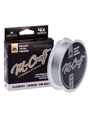 4-нишково плетено влакно Mikado M-Craft Braid, 150м, Steel Gray
