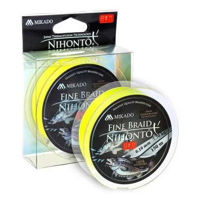 Плетено влакно Mikado Nihonto 4x Fine Braid - 150м - Fluo Yellow