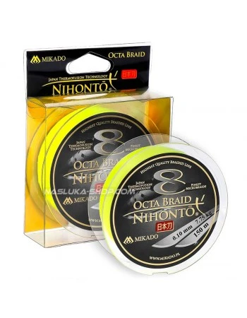Плетено влакно Mikado Nihonto Octa Braid Fluo Yellow - 150м