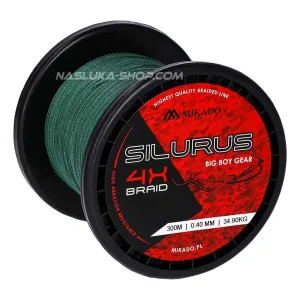 Плетено влакно за сом Mikado Silurus Big Boy Gear 4x Braid, 300 м, Green Плетено влакно за сом Mikado Silurus Big Boy Gear 4x Braid, 300 м, Green