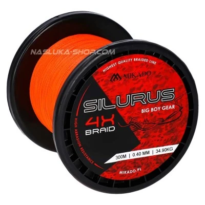 Плетено влакно за сом Mikado Silurus Big Boy Gear 4x Braid - 300м - Fluo Orange