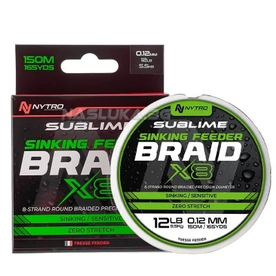 Потъващо плетено влакно за фидер Nytro Sublime Sinking Feeder Braid X8 - 150м
