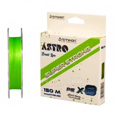 Плетено 8-нишково влакно Remixon Astro Chartreuse, 150 м