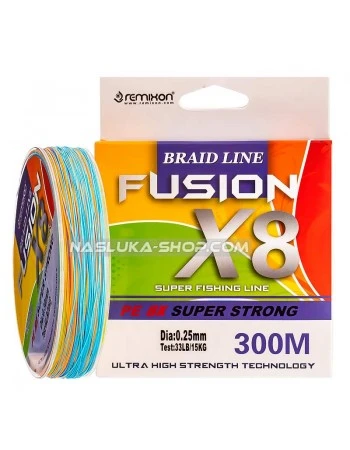 8-нишково плетено влакно Remixon Fusion Braid x8 Multicolor - 300м