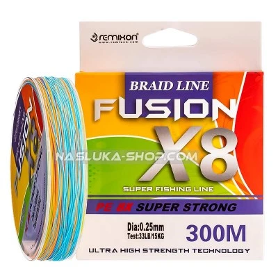 8-нишково плетено влакно Remixon Fusion Braid x8 Multicolor - 300м