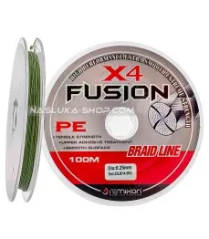 4-нишково плетено влакно Remixon Fusion Braid x4 Green, 100 м