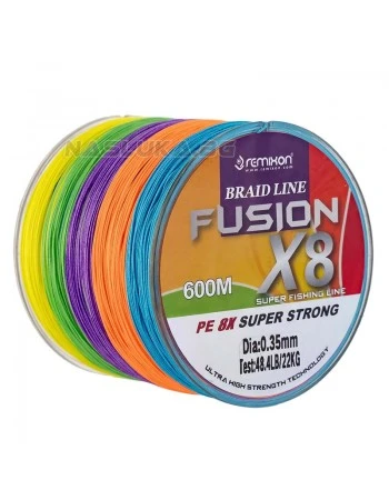 8-нишково плетено влакно Remixon Fusion Braid X8 Multicolor 600м