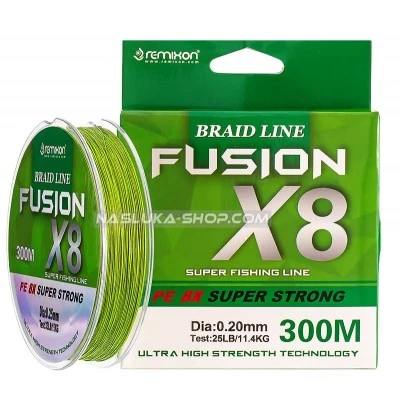 8-нишково плетено влакно Remixon Fusion Braid x8 Green - 300м
