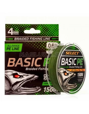 Плетено влакно за фидер и спининг риболов Select Basic PE 4X Dark Green - 150м