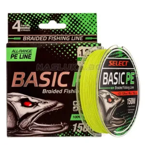 Плетено влакно за спининг риболов Select Basic PE 4X Light Green, 150 м Плетено влакно за спининг риболов Select Basic PE 4X Light Green, 150 м