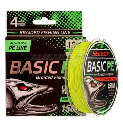 Плетено влакно за спининг риболов Select Basic PE 4X Light Green - 150м