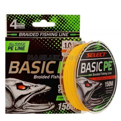 Плетено влакно за спининг риболов Select Basic PE 4X Orange - 150м