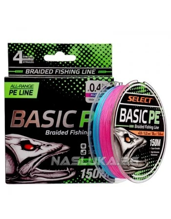 Плетено 4-нишково влакно за спининг Select Basic PE 4X - 150м - Multicolor