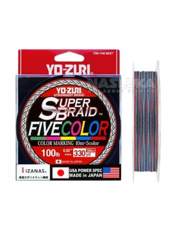 Плетено влакно Yo-Zuri Super Braid Five Color, 300м