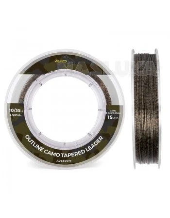 Конусовидни шок-лидери Avid Outline Camo Tapered Leader - 3бр. х 15м