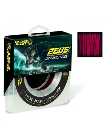 Плетен повод за сом Black Cat Zeus Universal Leader - 40/70м