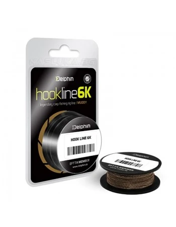 Плетено влакно за шарански поводи и монтажи Delphin Hookline 6K - 20м - Muddy