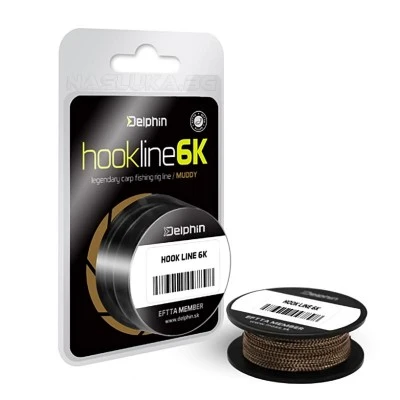 Плетено влакно за шарански поводи и монтажи Delphin Hookline 6K - 20м - Muddy
