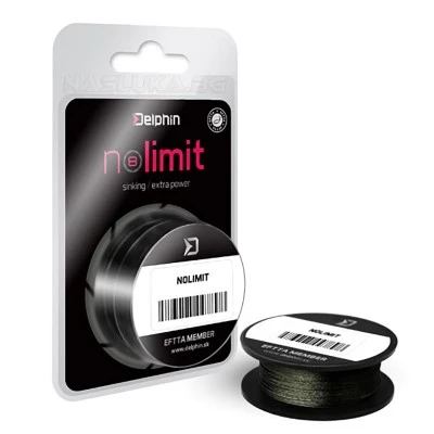 Плетено влакно за шарански поводи и монтажи Delphin NoLimit Hookline - 20м - Green