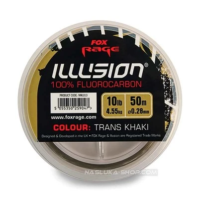 Флуорокарбон за поводи Fox Rage Illusion - Trans Khaki - 50м