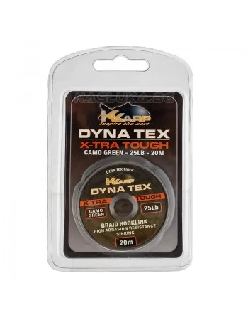 Влакно за шарански поводи K-Karp DynaTex X-tra Tough 20м - Camo Green